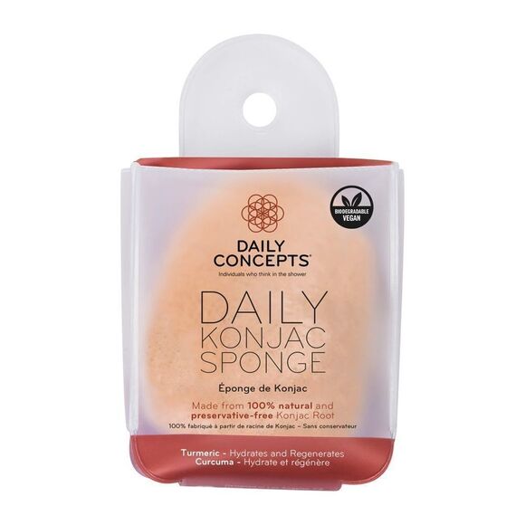 Daily Concepts Daily Konjac Sponge Tumeric 100% Natural New in Package - Picture 3 of 6